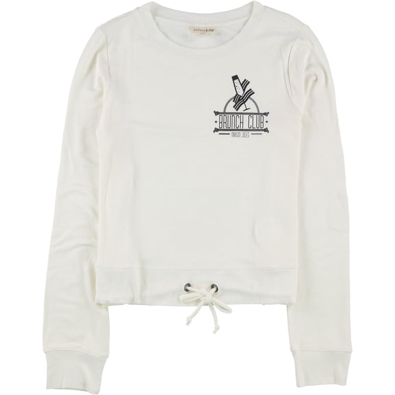 maison Jules Womens Brunch Club Sweatshirt, Off-White, X-Small