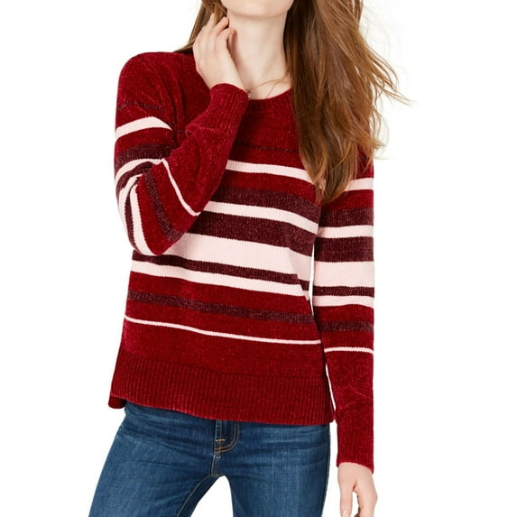 maison Jules Womens Chenille Pullover Sweater, Red, XX-Large