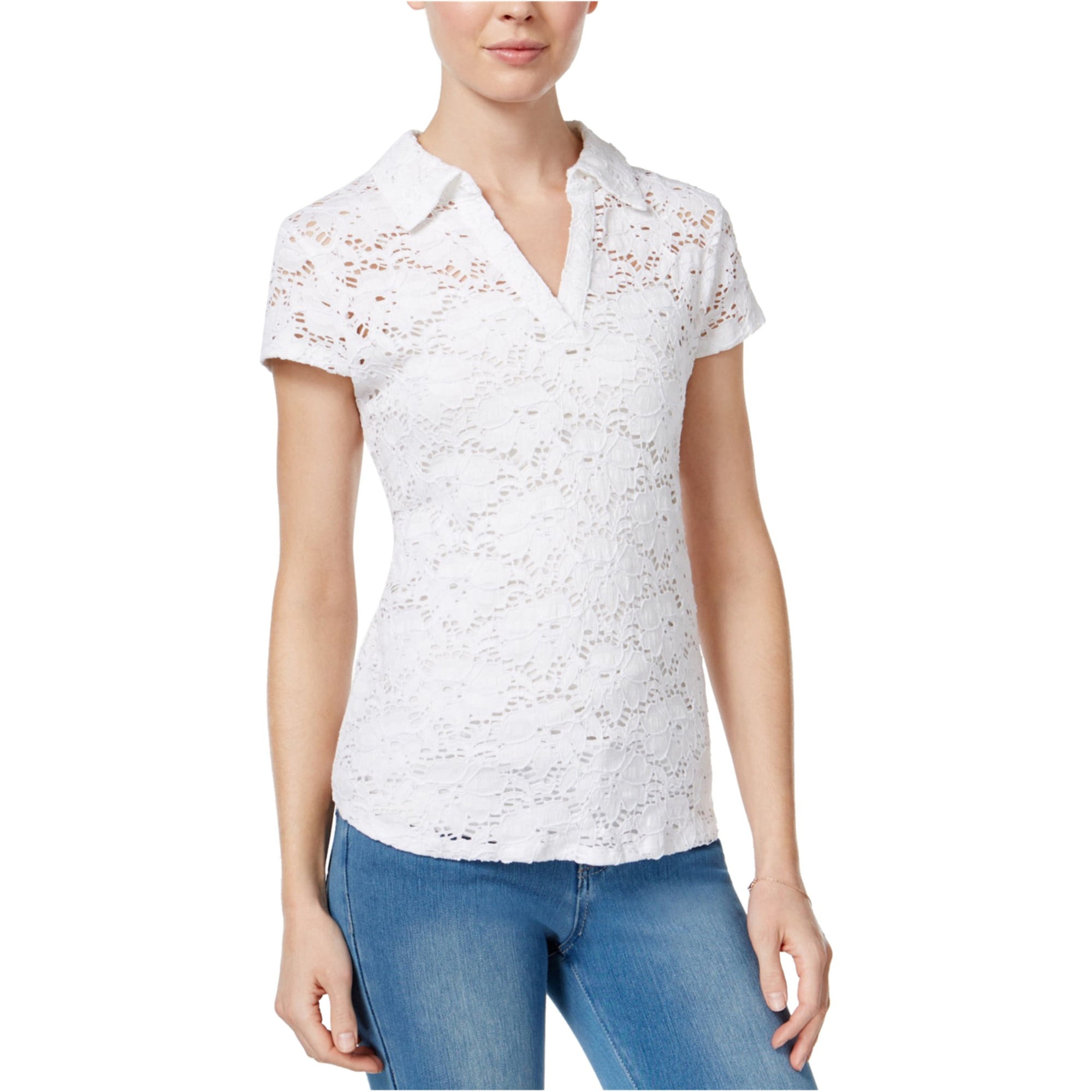 COTTON CROCHET POLO SHIRT