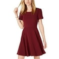 thumbnail image 1 of maison Jules Womens Heart Cutout Fit & Flare Dress, Red, 6, 1 of 2