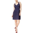 thumbnail image 1 of maison Jules Womens Ice Cream A-line Fit & Flare Dress, Blue, Large, 1 of 2