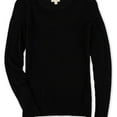 thumbnail image 1 of maison Jules Womens Illusion Knit Sweater, Black, X-Small, 1 of 2