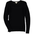 thumbnail image 1 of maison Jules Womens Illusion Knit Sweater, Black, XX-Small, 1 of 1