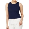 thumbnail image 1 of maison Jules Womens Lace-Trim Tank Top, Blue, X-Small, 1 of 3
