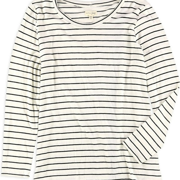 maison Jules Womens Long Sleeve Knit Blouse, White, XX-Large