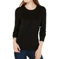 thumbnail image 1 of maison Jules Womens Pearl Pullover Sweater, Black, X-Large, 1 of 1