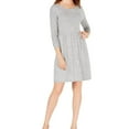thumbnail image 1 of maison Jules Womens Pleated Fit & Flare Dress, Grey, X-Small, 1 of 3