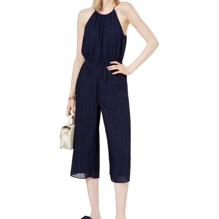 maison Jules Womens Pleated Jumpsuit, Blue, 4