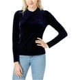 thumbnail image 1 of maison Jules Womens Puff Sleeve Pullover Blouse, Blue, X-Large, 1 of 2