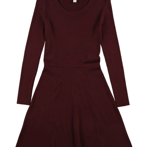 maison Jules Womens Ribbed Sweater Dress, Purple, XX-Small