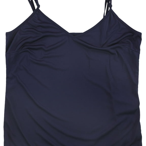 maison Jules Womens Solid Cami Tank Top, Blue, Medium