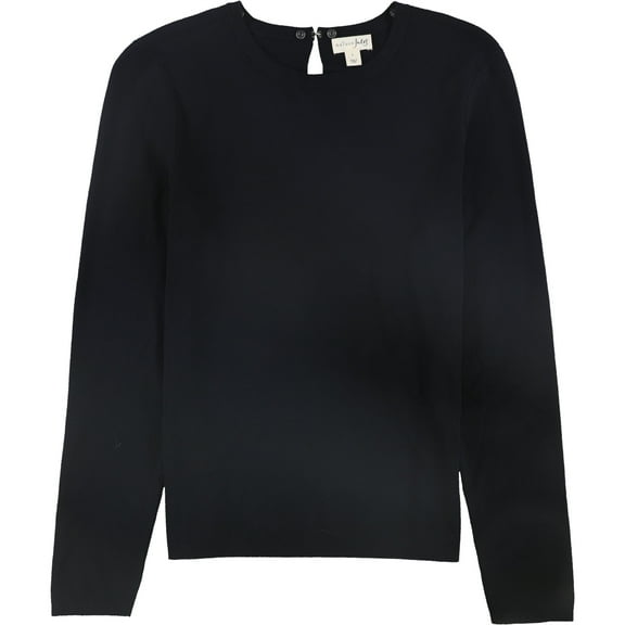 maison Jules Womens Solid Pullover Sweater, Black, Large