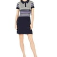 thumbnail image 1 of maison Jules Womens Striped Sweater Dress, Purple, Medium, 1 of 2