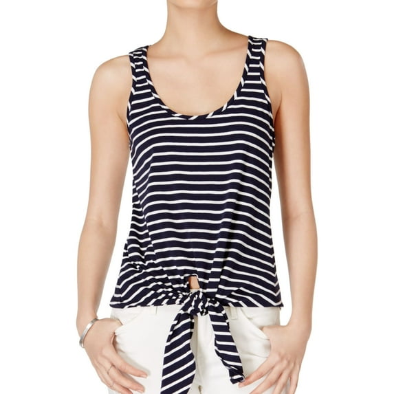 maison Jules Womens Tie Hem Tank Top, Blue, XX-Small