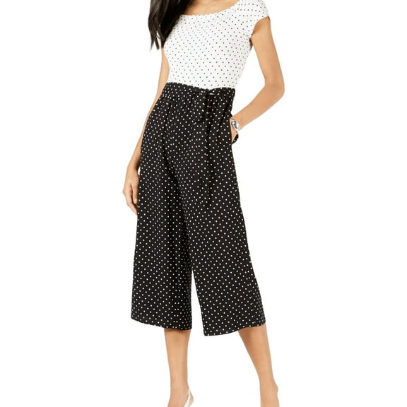 maison Jules Womens Wide Leg Jumpsuit, Black, XX-Small