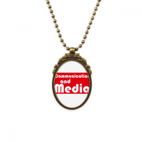 major communication and media red antique necklace vintage bead pendant keychain