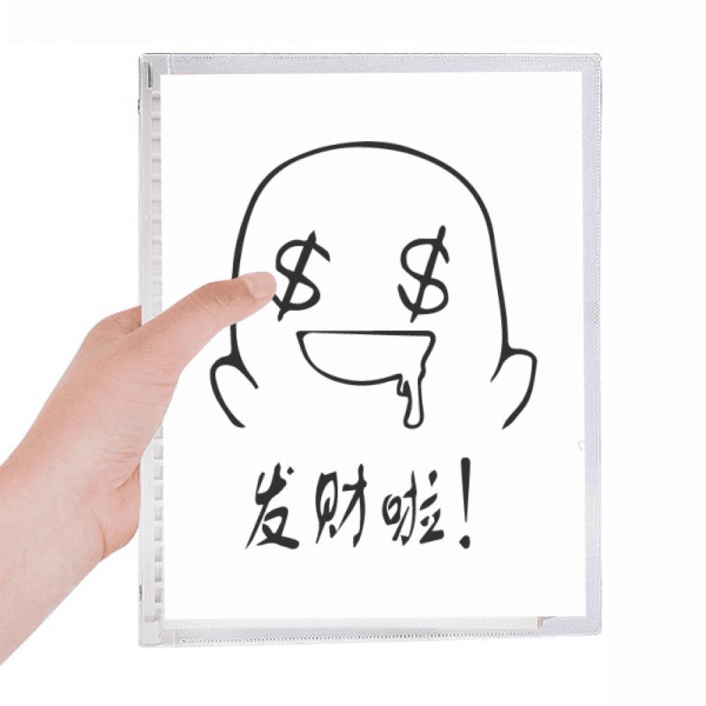 make fortune black cute chat happy notebook loose diary refillable journal statiry