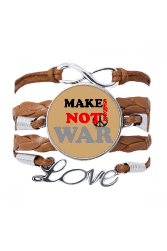 make sense not war love peworld bracelet love chain ornament wristband