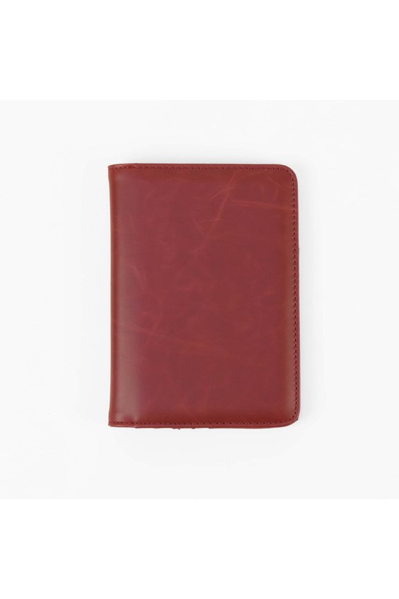 Laserette Passport Wallet 7 x 5 Engravable Vegan Leather Travel Passport Holder with RFID Blocking, Card & Cash Slots, Gift Box Included (Red, Singles)