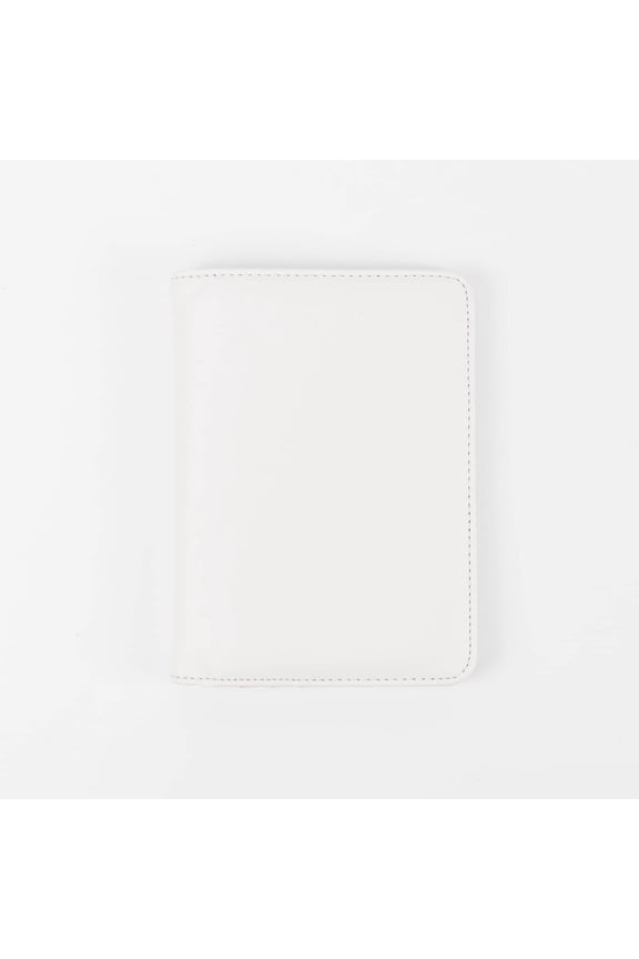 Laserette Passport Wallet 7 x 5 Engravable Vegan Leather Travel Passport Holder with RFID Blocking, Card & Cash Slots, Gift Box Included (White, Singles)