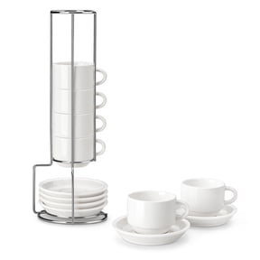 Stackable Coffee Mugs With Rack