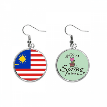 malaysia national flag asia country decoration dangle season sp earring jewelry