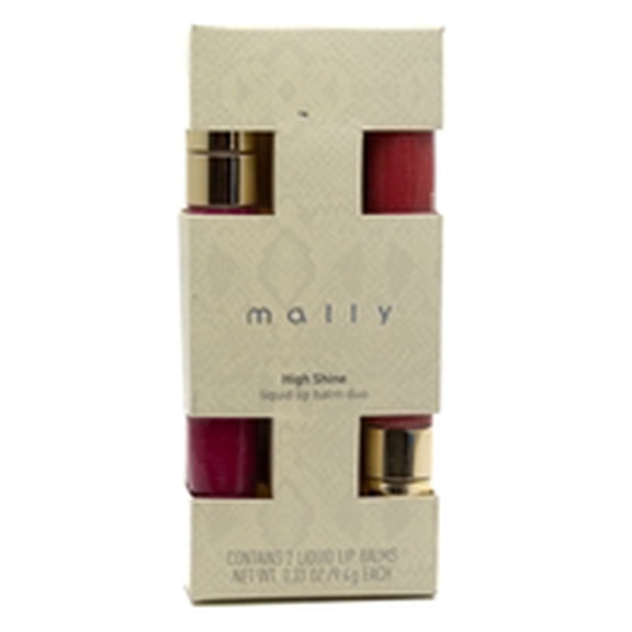 mally HIGH SHINE Liquid Lip Balm Duo, Peach & Hot Pink  .33oz each