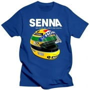 man summer t-shirt Ayrton Senna Helmet Tee Tops Clothing 1 Race Car Man Crew Neck Short Sleeve T Shirt Popular Man Big Size