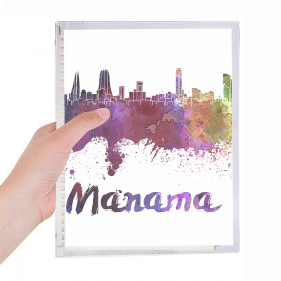 manama bahrain city watercolor notebook loose diary refillable journal statiry