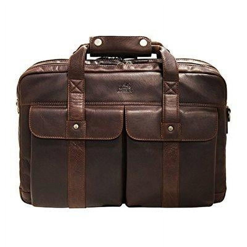 Mancini top leather briefcase