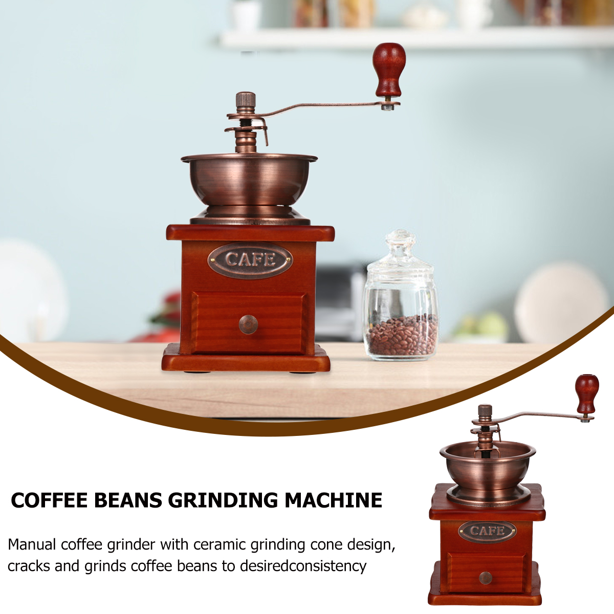 manual coffee bean 1Pc Manual Coffee Bean Hand Coffee Beans Grinding