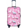 thumbnail image 1 of many Unicorns Pink Stylish Luggage Cover - Protect and Personalize Your Suitcase with TSA-Approved Cover,suitcase covers for luggage, 1 of 6