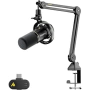maono PD200W Hybrid Wireless Dynamic Podcast Microphone With Boom Arm