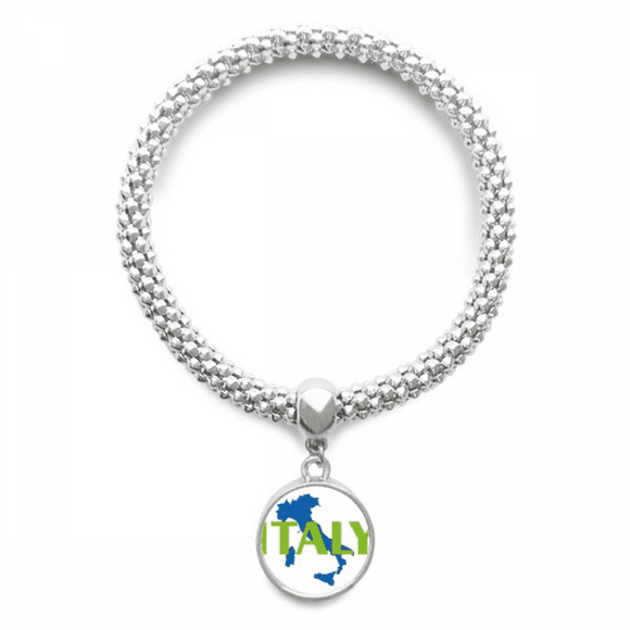 map italy eu barcelona sliver bracelet pendant jewelry chain adjustable bangle