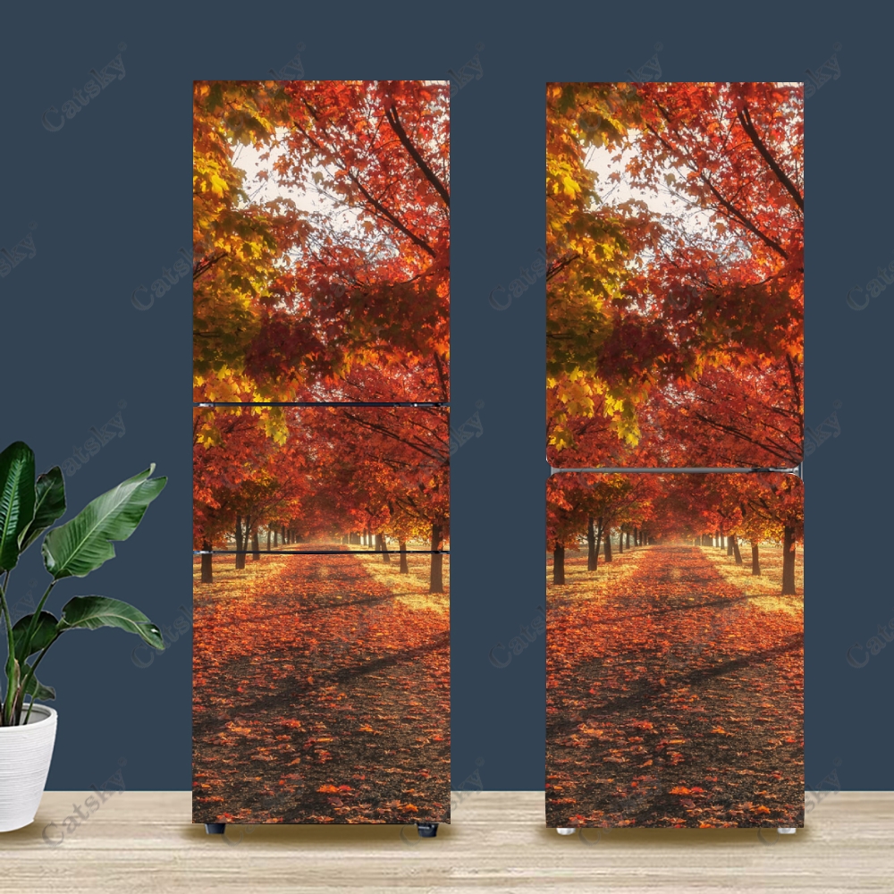 maple autumn leaves Refrigerator Stickers Home r Kitchen Murals DIY ...