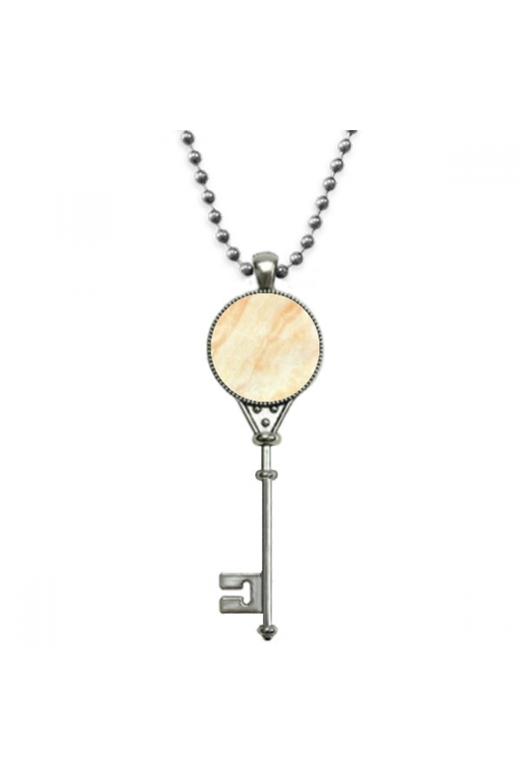 marble ceractile twill chilled pattern pendant vintage necklsilver key jewelry