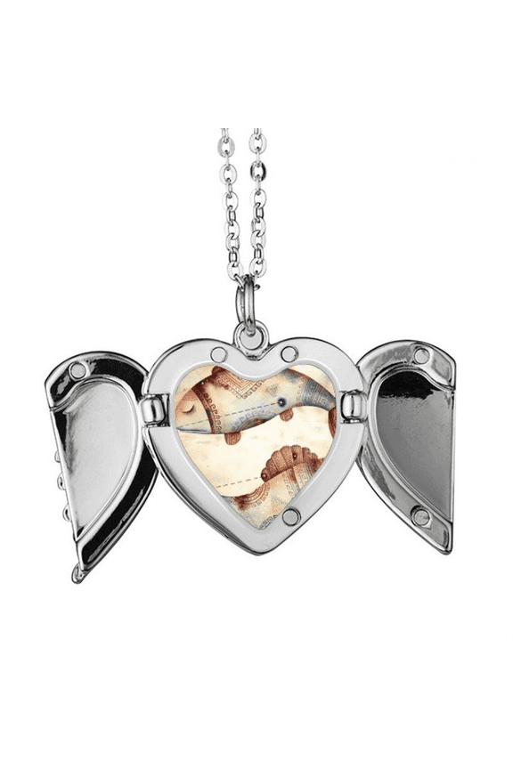 march pisces constellation zodiac angel wings necklpendant fashion