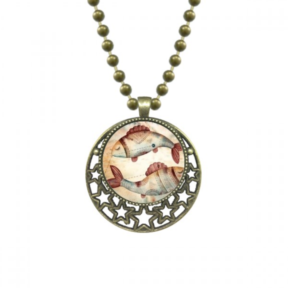 march pisces constellation zodiac pendant star necklmoon chain jewelry