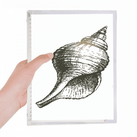 marine life black snail illustration notebook loose diary refillable journal statiry
