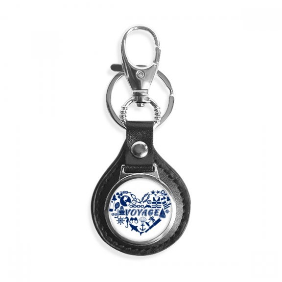 marine life heart navigation equipment key link chain keyholder finder hook metal