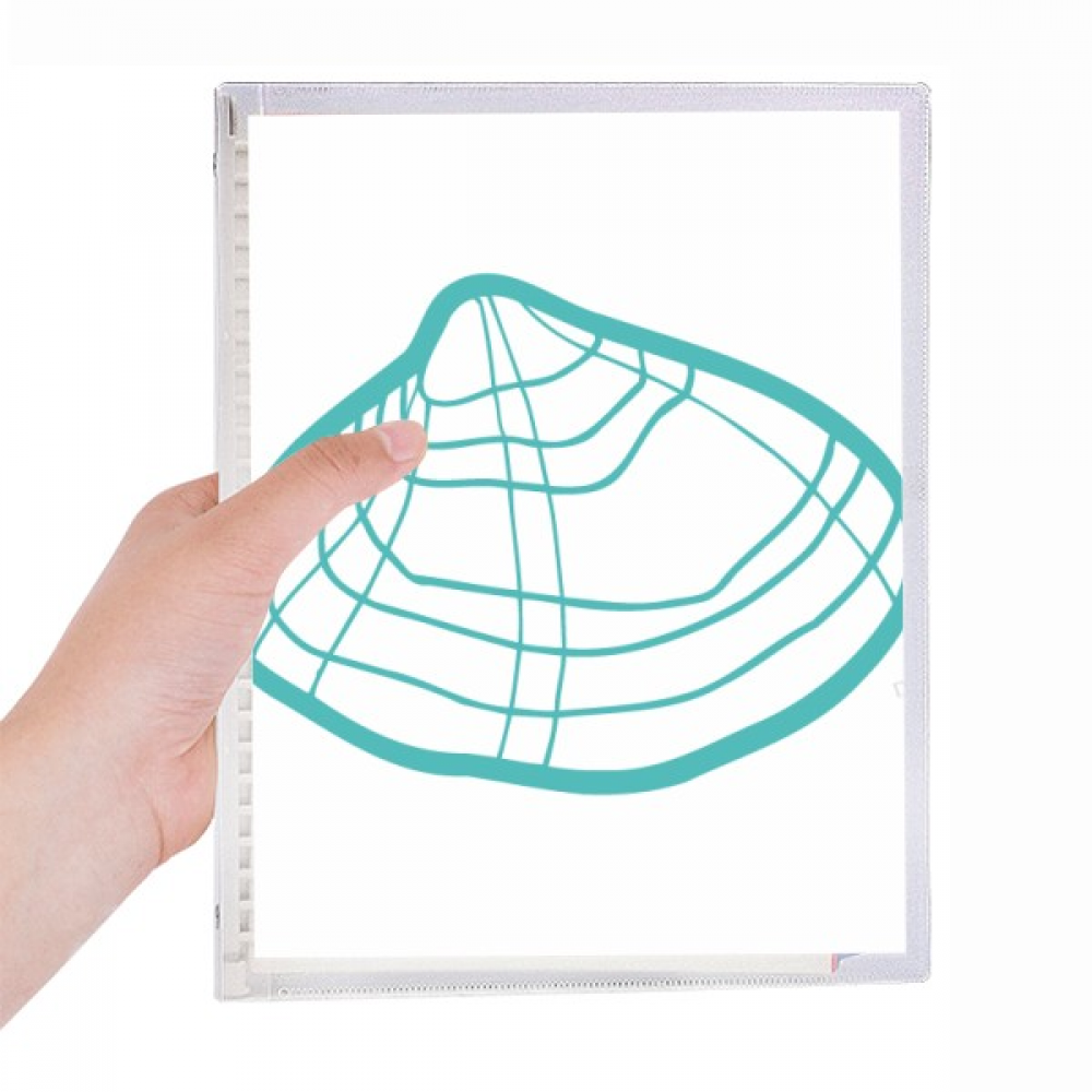 marine life scallop green illustration notebook loose diary refillable journal statiry