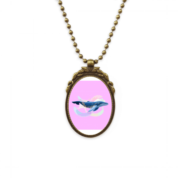 marine organism cetacean ehale antique necklace vintage bead pendant keychain
