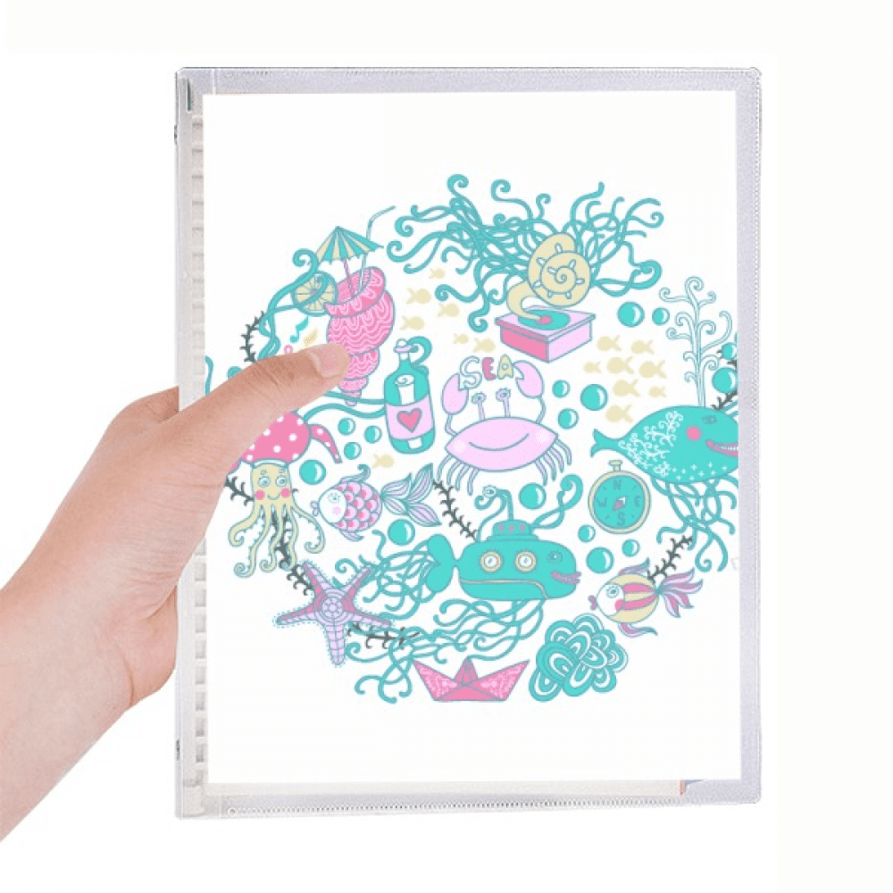 Octopus Notebook marine organism music octopus notebook loose diary refillable journal ...