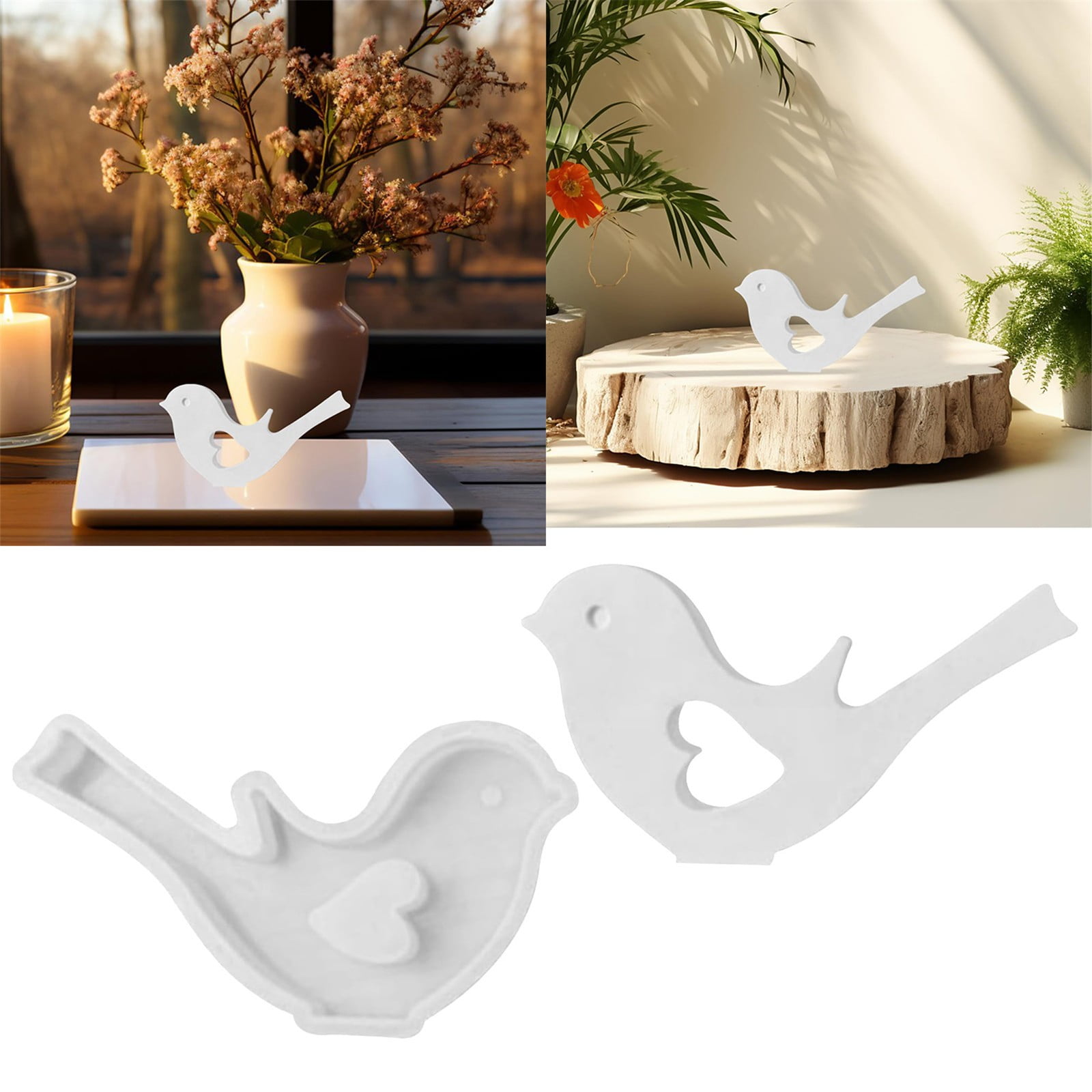 marioyuzhang Desktop Ornament,Silicone Bird Silicone Bird Gypsum