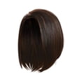 thumbnail image 1 of marioyuzhang Half Wigs for Black Women Human Hair Wig Bundles Women'S Short Hair Trimming Medium Length Straight Hair Side Split Bangs Pear Head Brown Gold Glueless Closure Wefted Wigs, 1 of 5