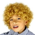 thumbnail image 1 of marioyuzhang Half Wigs for Dark Yellow Kids Human Hair Wig Bundles Party Disco Funny Clown Hair Football Fan-Kids Masquerade Hair Wig Glueless Closure Wefted Wigs, 1 of 2