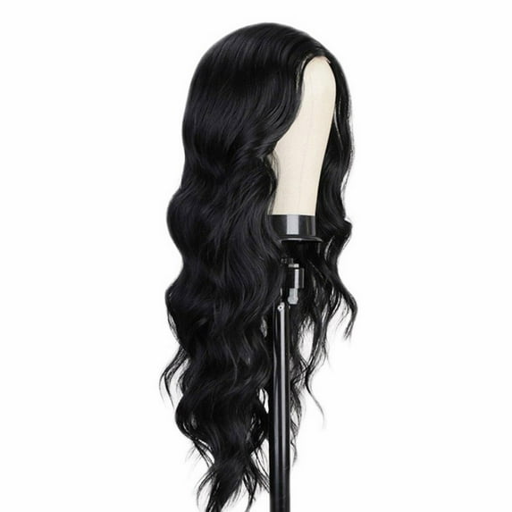 marioyuzhang Half Wigs for Black Women Human Hair Wig Bundles Women'S Wig Long Curly Hair Large African Fiber Headwear Glueless Closure Wefted Wigs