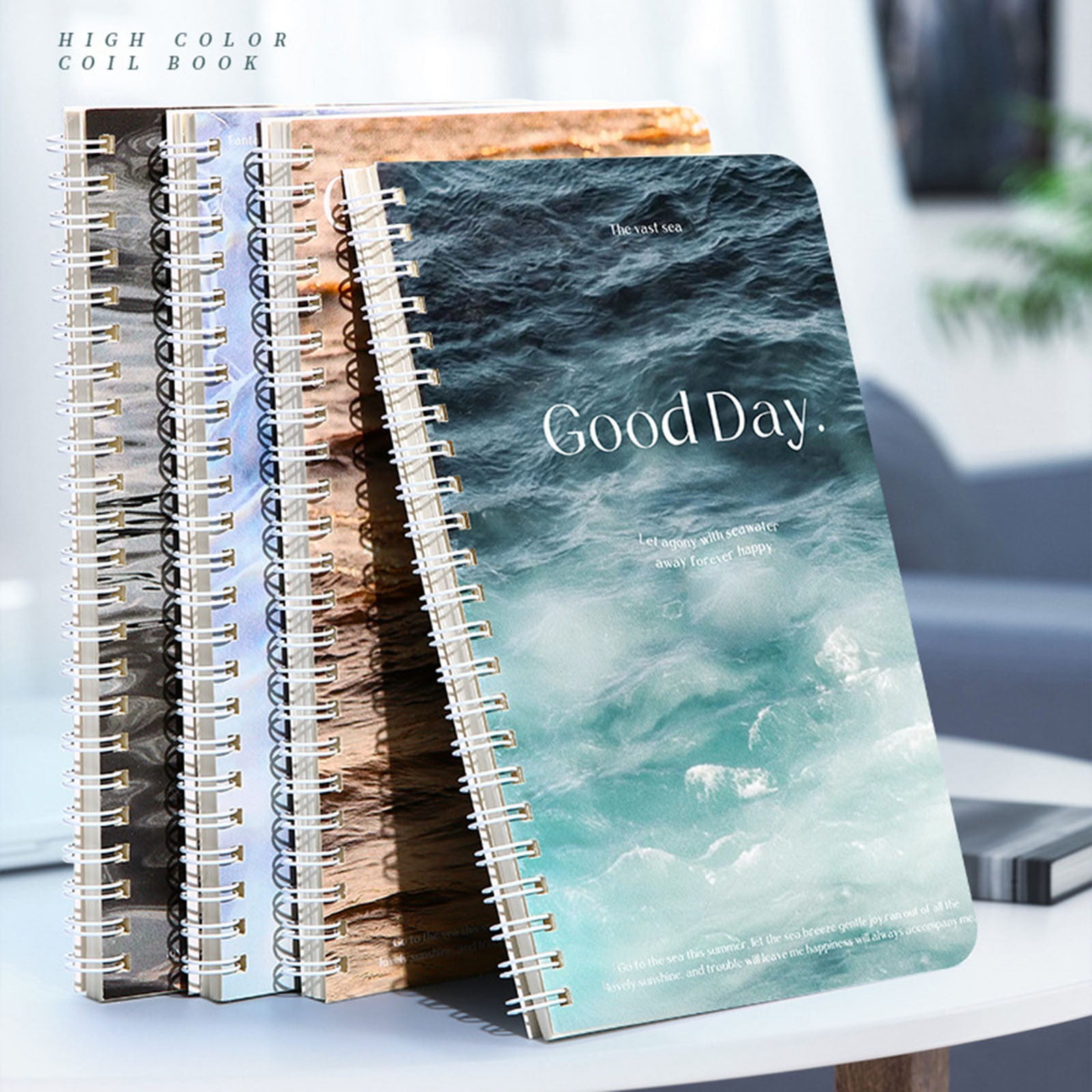 marioyuzhang Notebooks for Work,A5 Flip Coil Notebooks 4 Pack! Perfect
