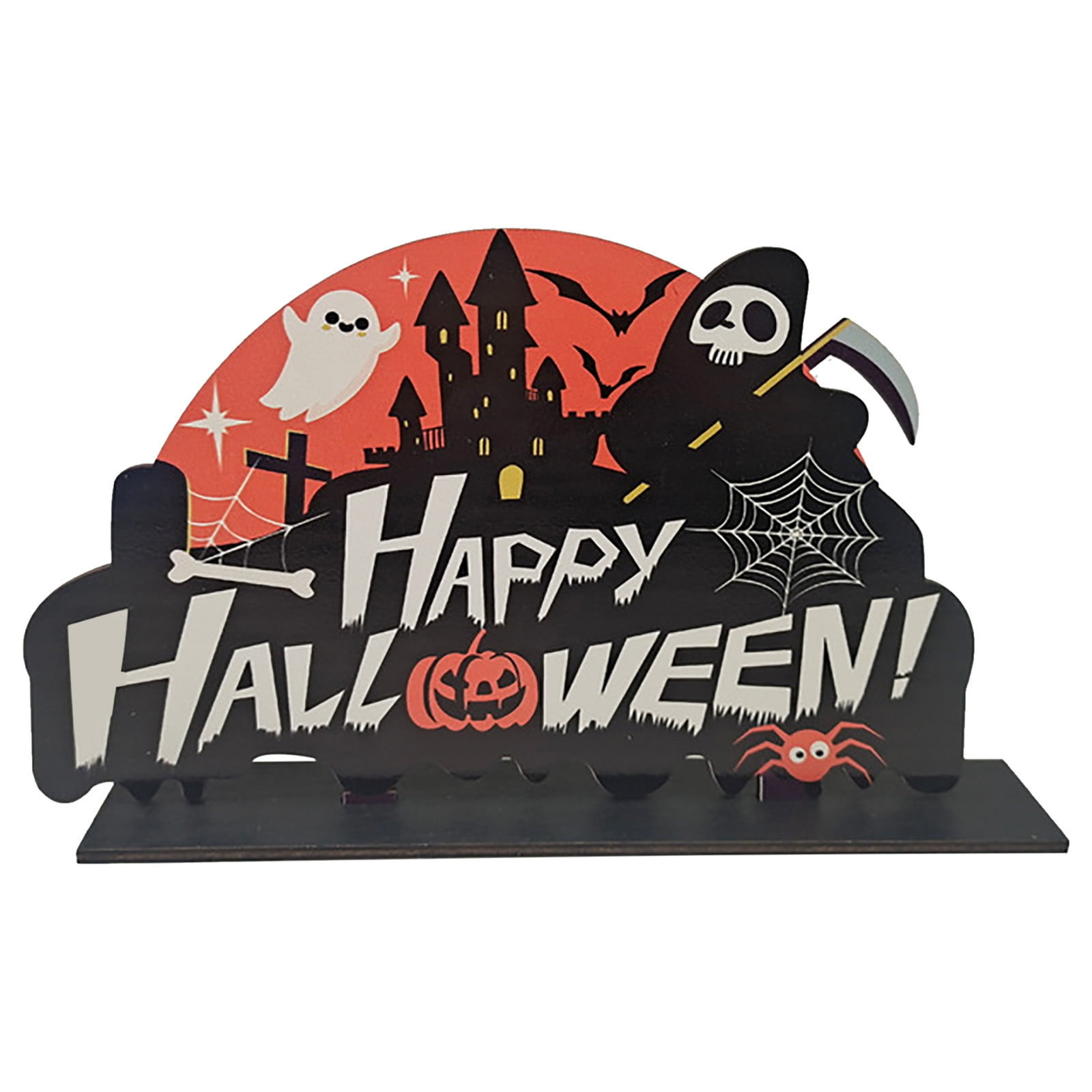 marioyuzhang Party Decorations Halloween Decoration Stand Wooden Table