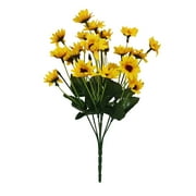 marioyuzhang Sunflower 24 Heads Artificial False Sun Flowers Diy Bouquet Home Decor Fake Bouquet Yellow